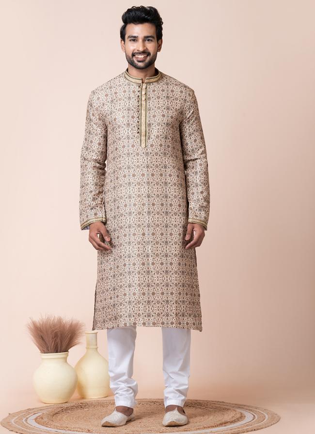 Silk Multi Festival Wear Printed Readymade Kurta Pajama